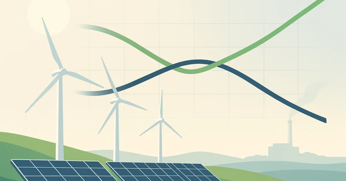 Wind- und Solarstrom übertreffen weltweit erstmals Erdgas in der Stromerzeugung – 531 gegen 477 TWh im April 2026