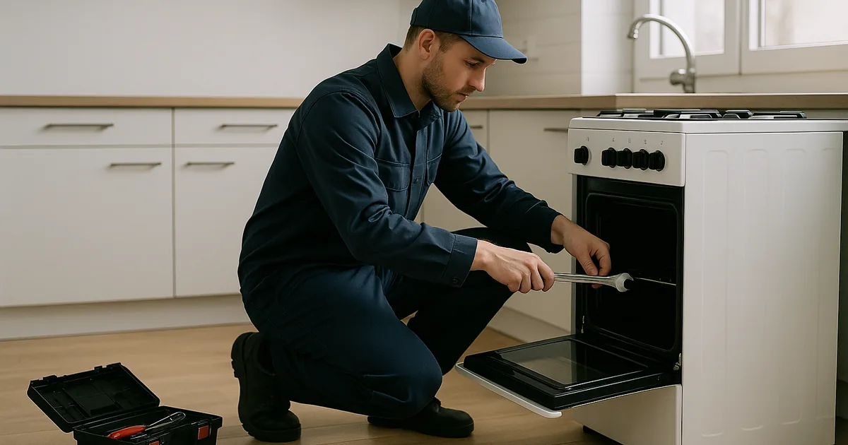 Techniker stellt ein Gasgerät auf H-Gas um