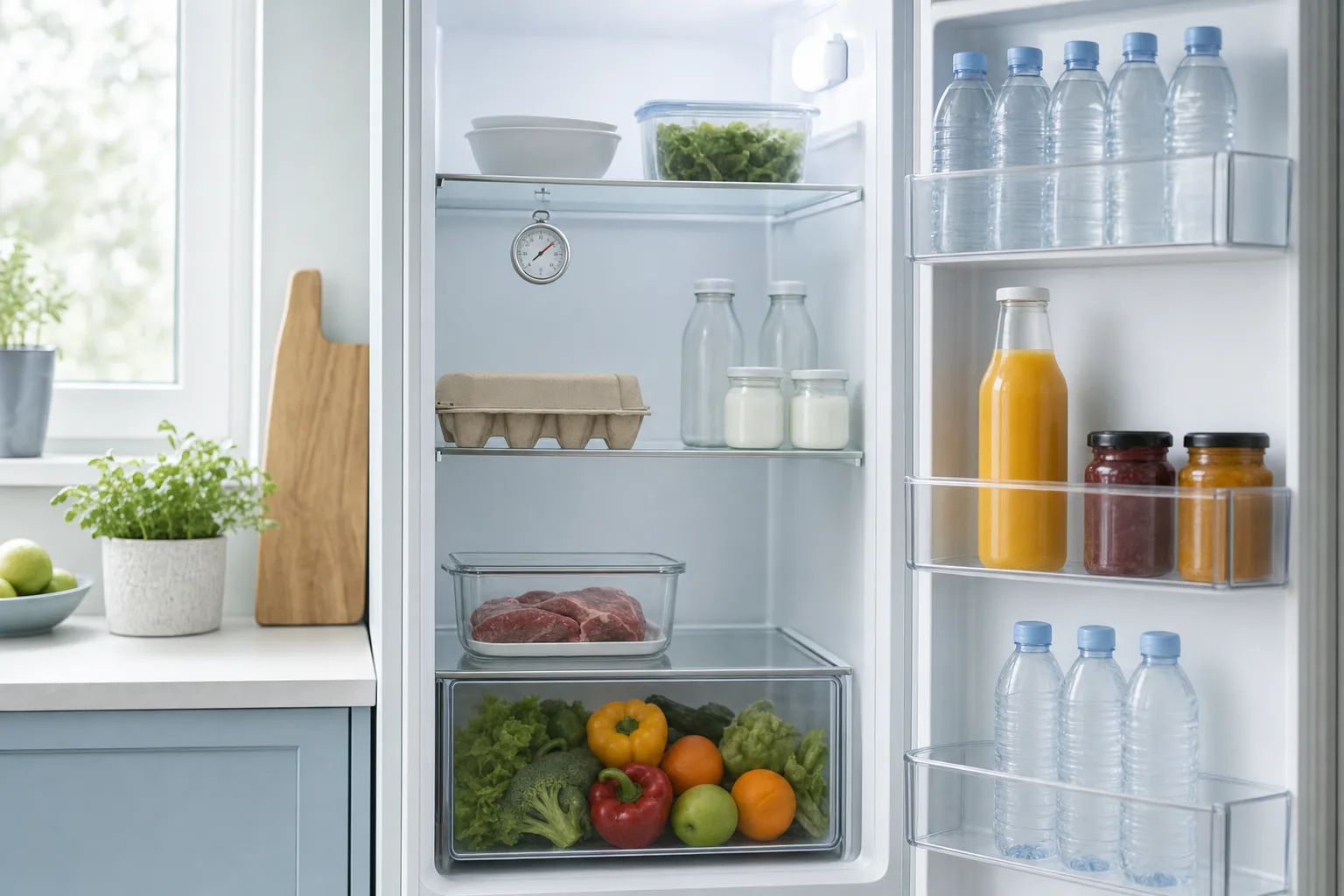 Kühlschrank im Sommer: 7 Grad reichen, die Tür ist das Problem